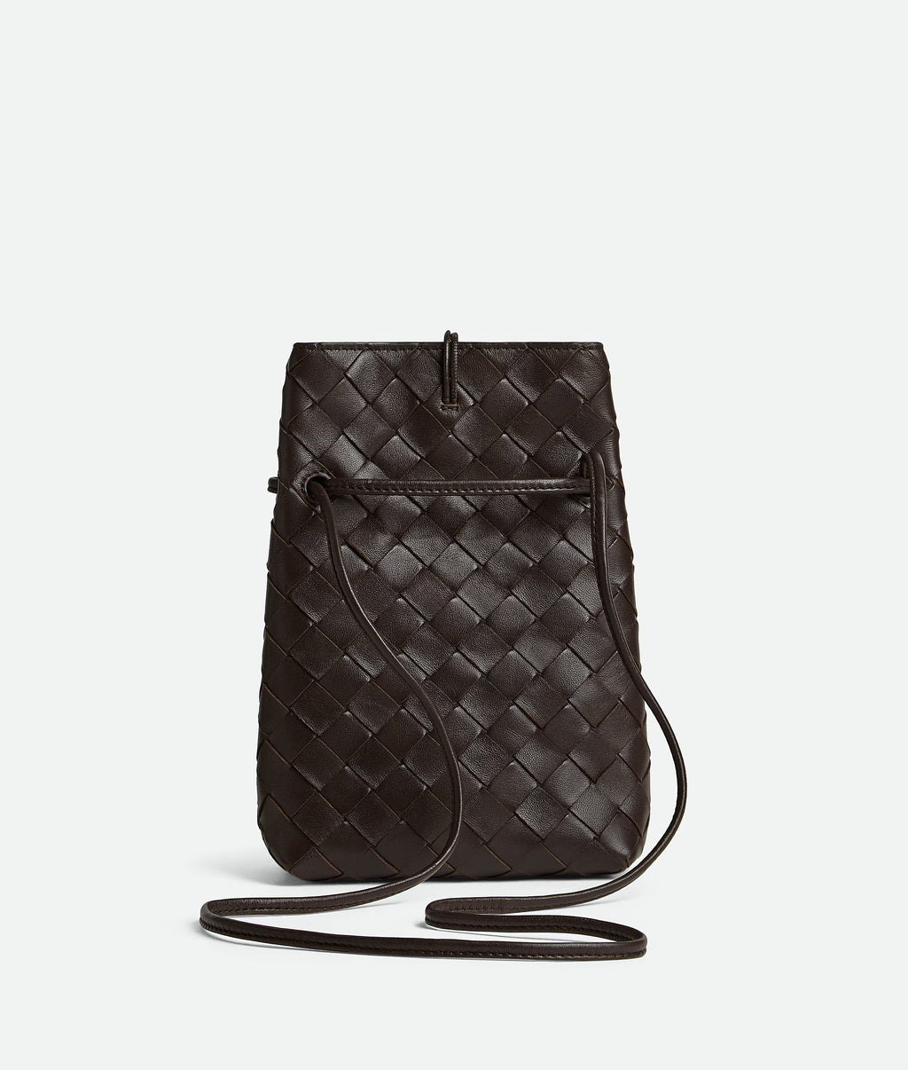 Bottega Veneta Intrecciato Leather Phone Pouch – Fondant