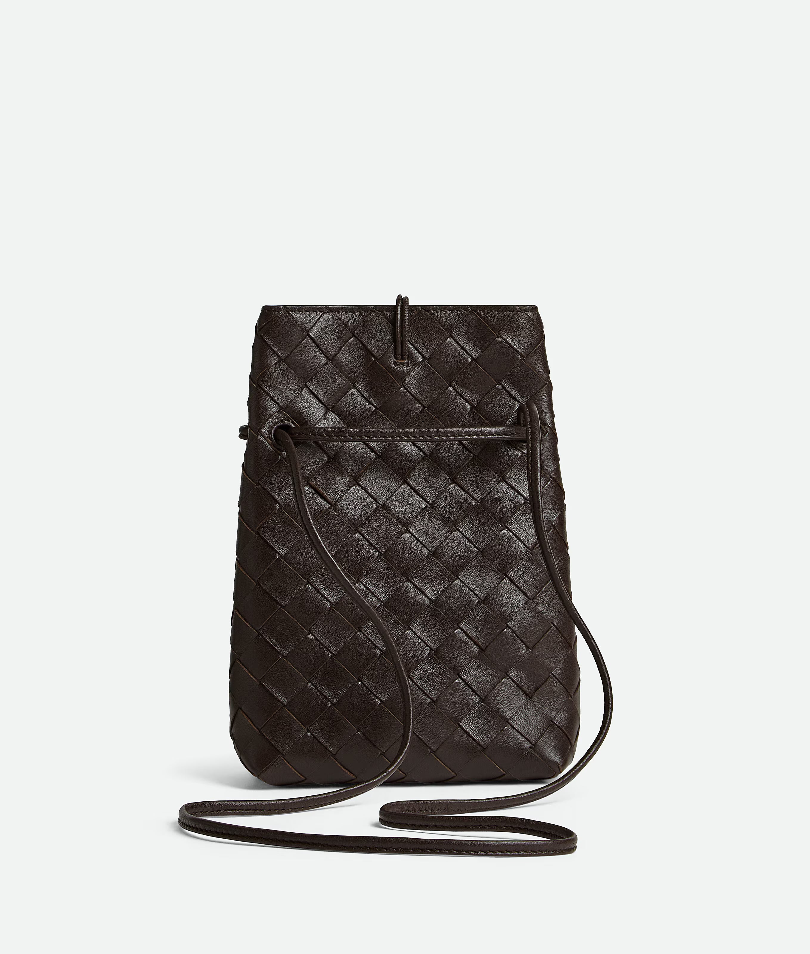 Bottega Veneta Intrecciato Leather Phone Pouch – Fondant