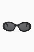 Celine Oval Black Acetate Sunglasses – Minimal Statement Design