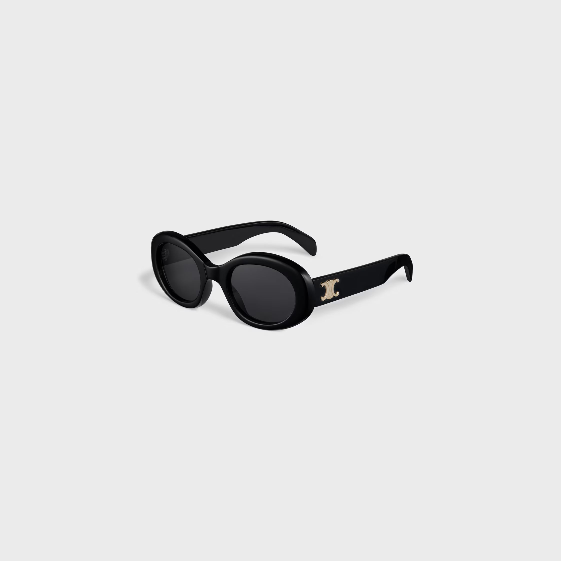 Celine Oval Black Acetate Sunglasses – Minimal Statement Design