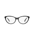 Chanel-Inspired Cat-Eye Black Eyeglasses with Pearl Detail – Elegant Acetate Frame