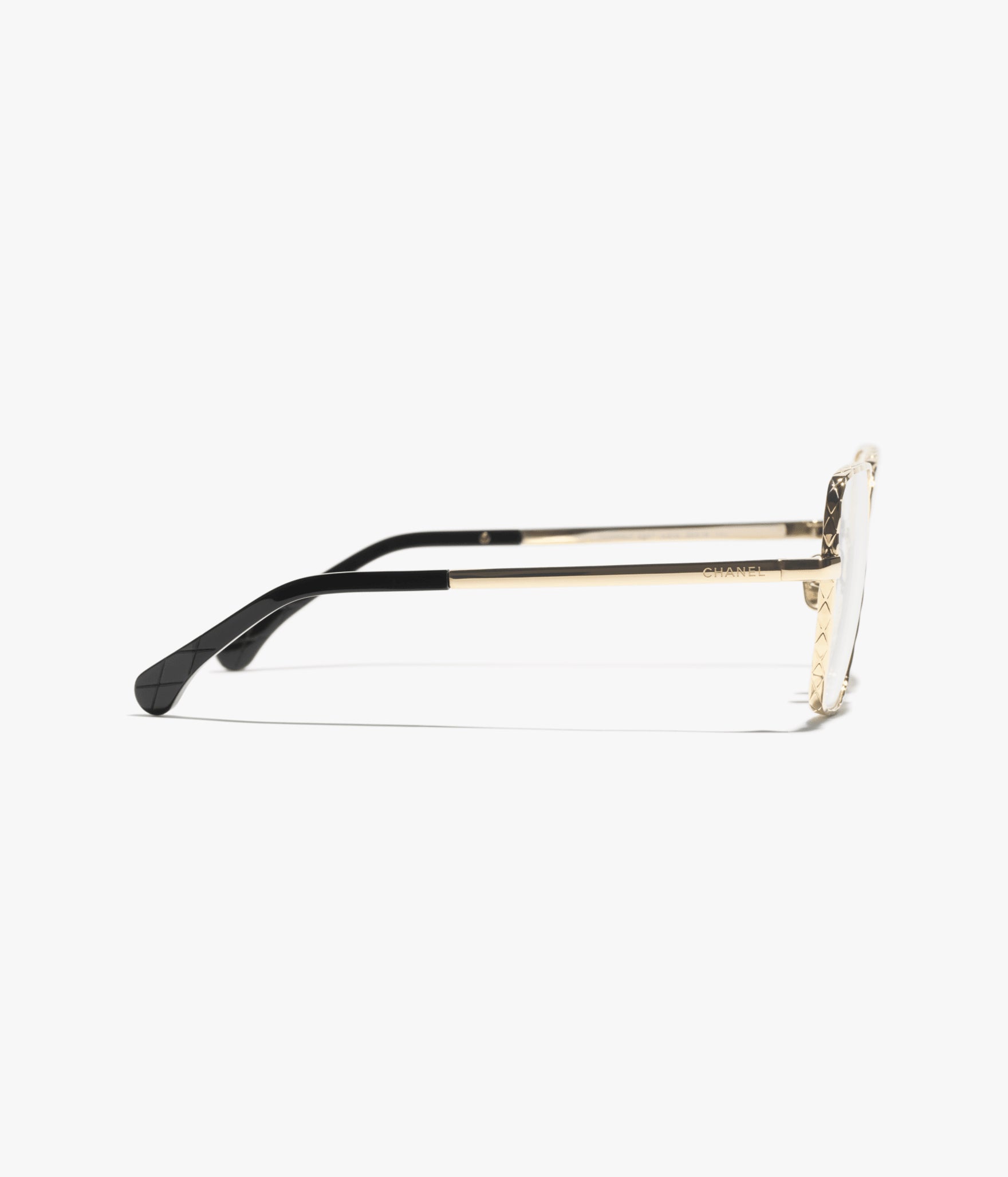 Chanel-Inspired Square Gold Eyeglasses – Minimal Metal Frame