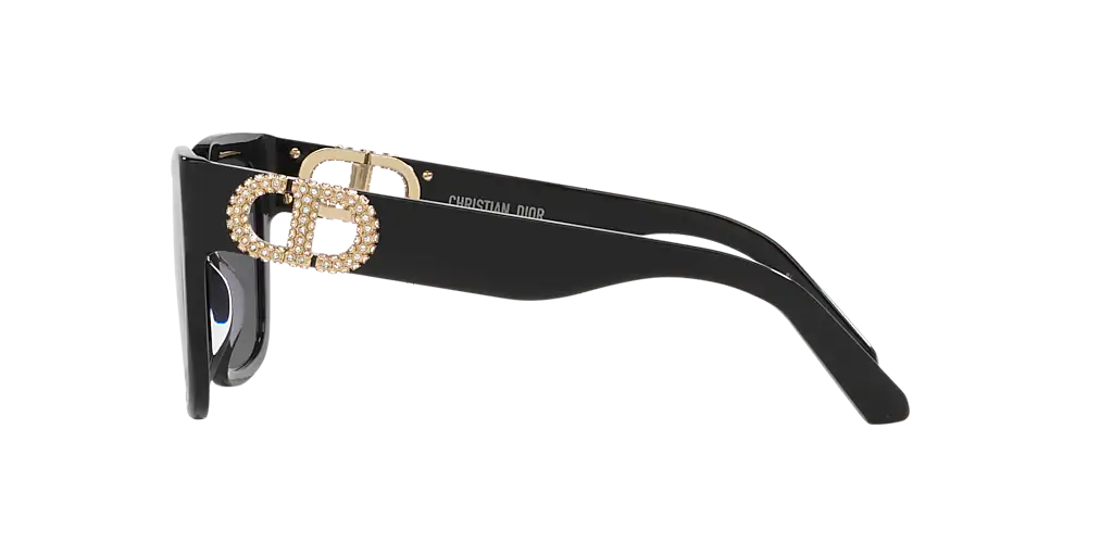 Christian Dior 30 Montaigne Black Statement Sunglasses – Crystal CD Detail