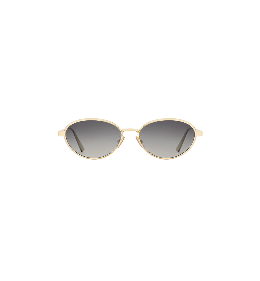 Dior-Inspired Round Gold Sunglasses – Minimal Metal Frame