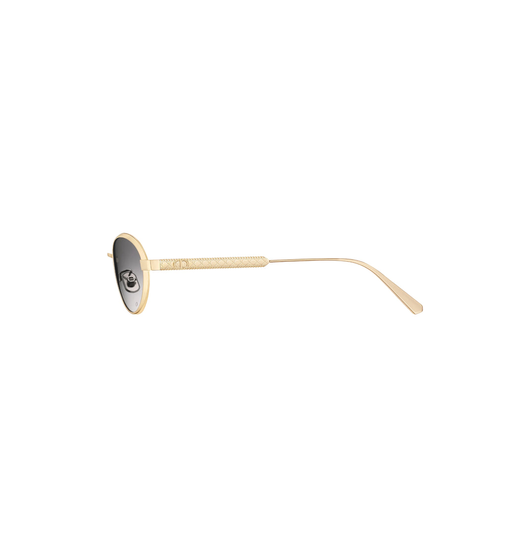 Dior-Inspired Round Gold Sunglasses – Minimal Metal Frame