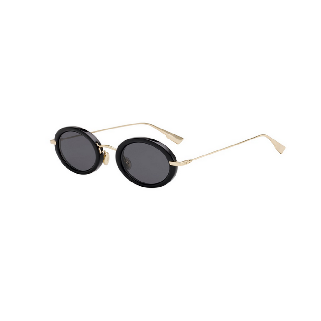 Christian Dior Round Black Sunglasses – Metal & Acetate Luxe Frame