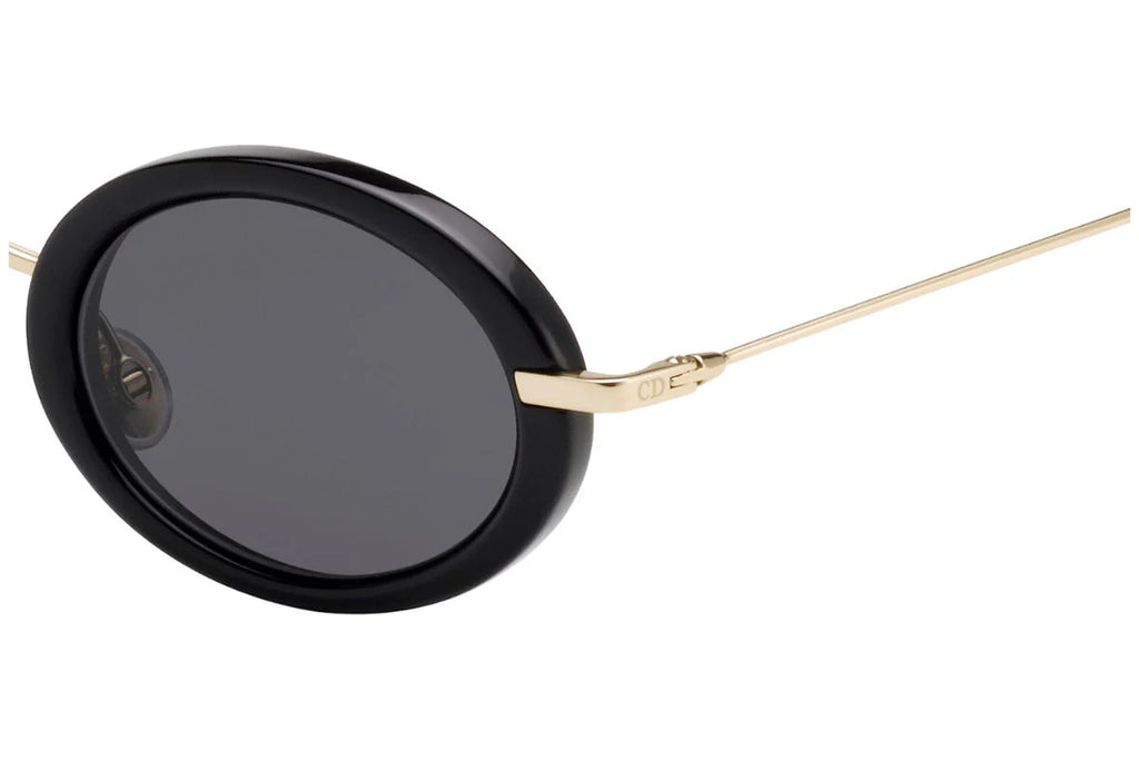 Christian Dior Round Black Sunglasses – Metal & Acetate Luxe Frame