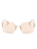 Miu Miu Rimless Square Pink Gradient Sunglasses – Luxe Metal Frame