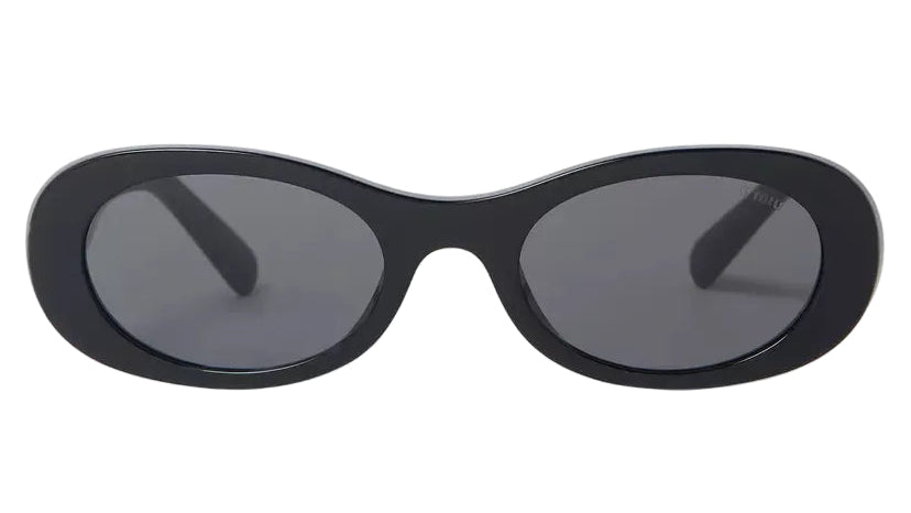 Black sunglasses on a white background