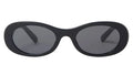 Black sunglasses on a white background