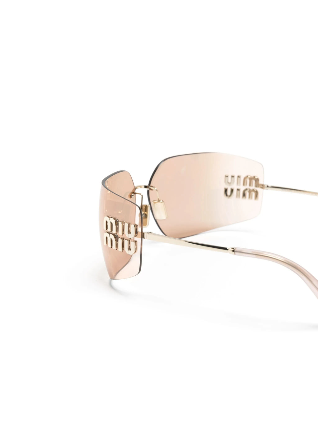 Miu Miu Rimless Square Pink Gradient Sunglasses – Luxe Metal Frame