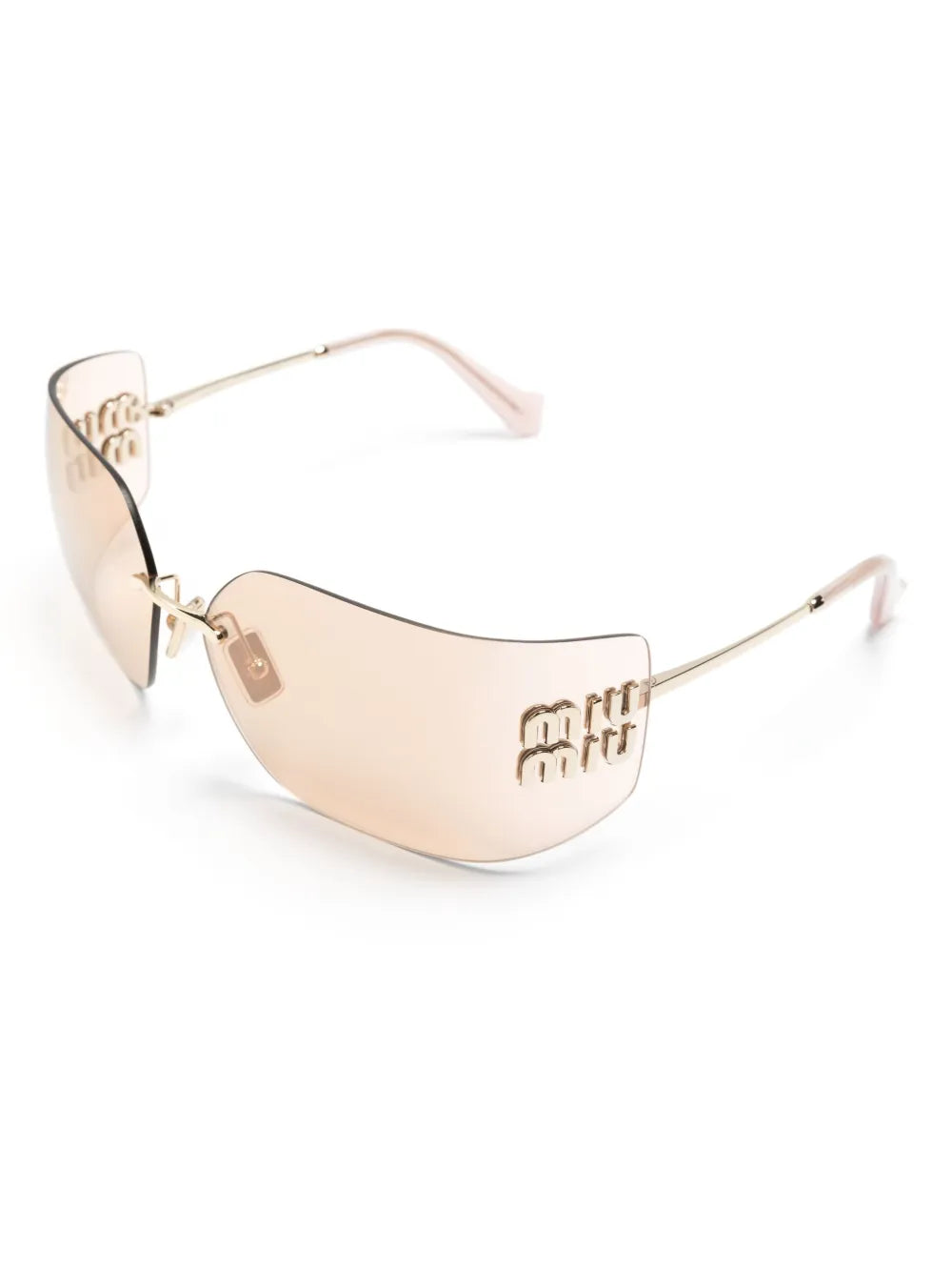 Miu Miu Rimless Square Pink Gradient Sunglasses – Luxe Metal Frame