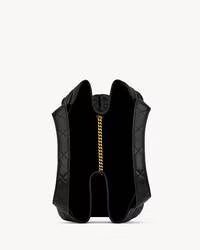 Saint Laurent-Inspired Quilted Black Tote Bag – Luxury Gold Logo Shopper