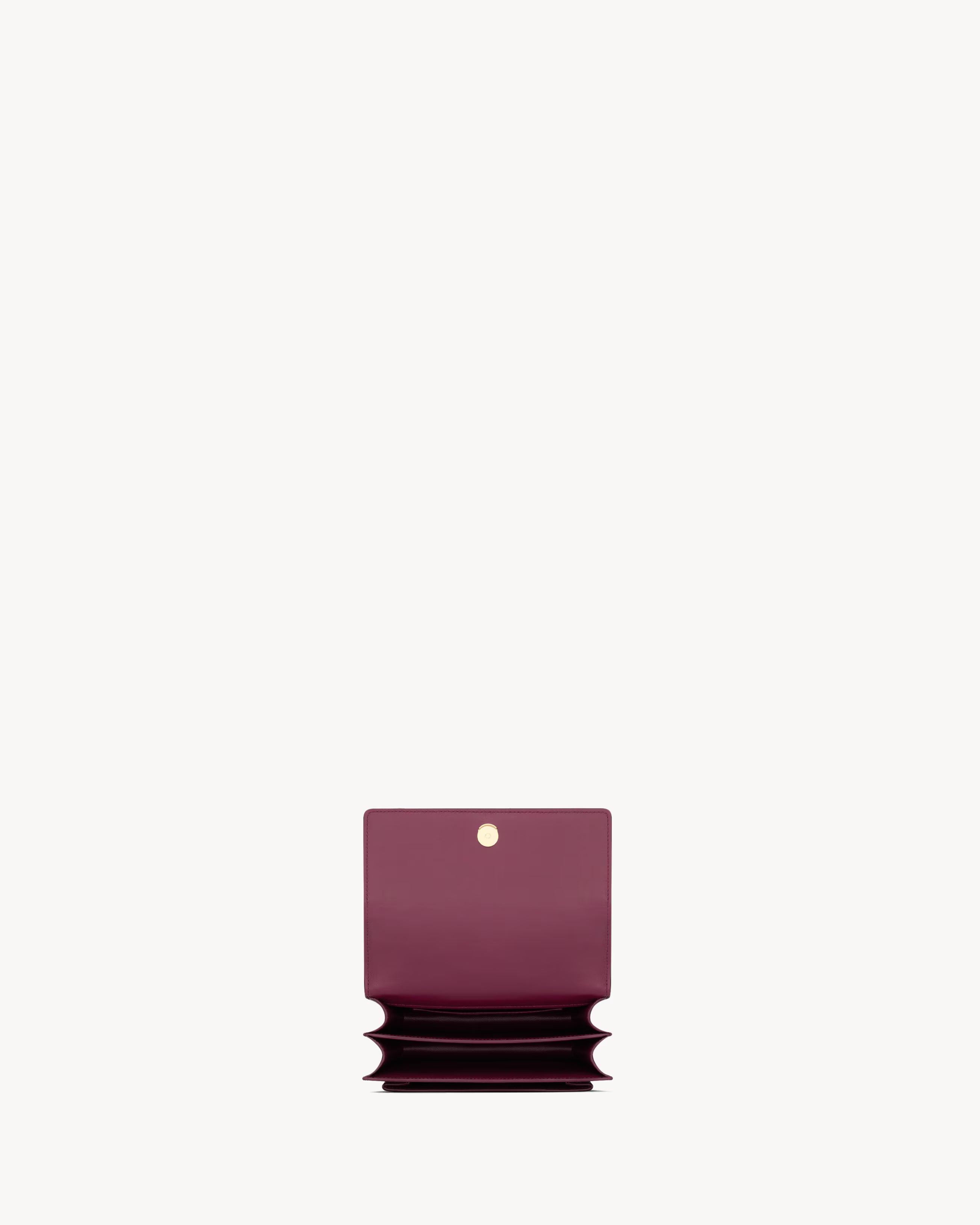 Saint Laurent-Inspired Envelope Chain Bag – Burgundy Leather Gold Logo