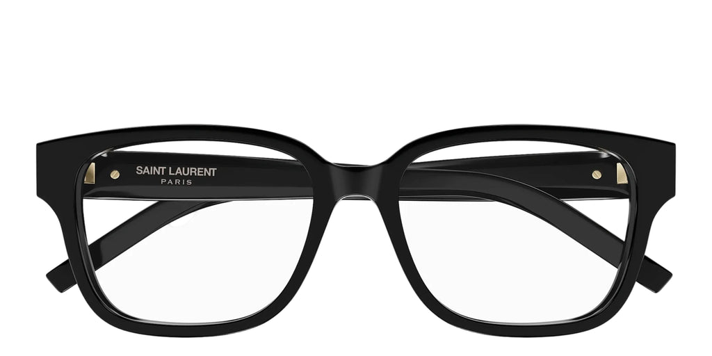 Saint Laurent Paris Black Rectangle Eyeglasses – Bold Acetate Frame