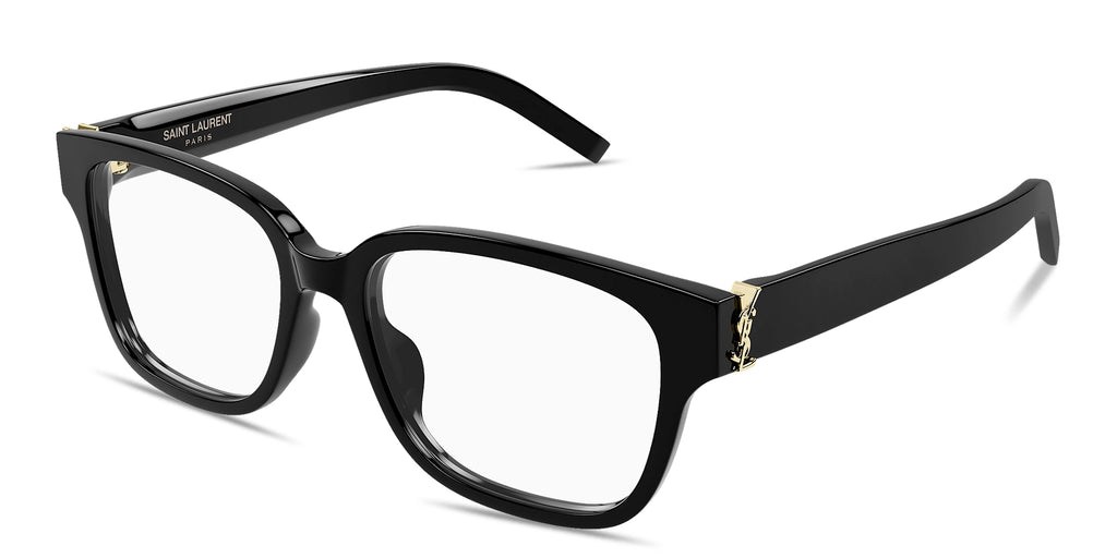 Saint Laurent Paris Black Rectangle Eyeglasses – Bold Acetate Frame