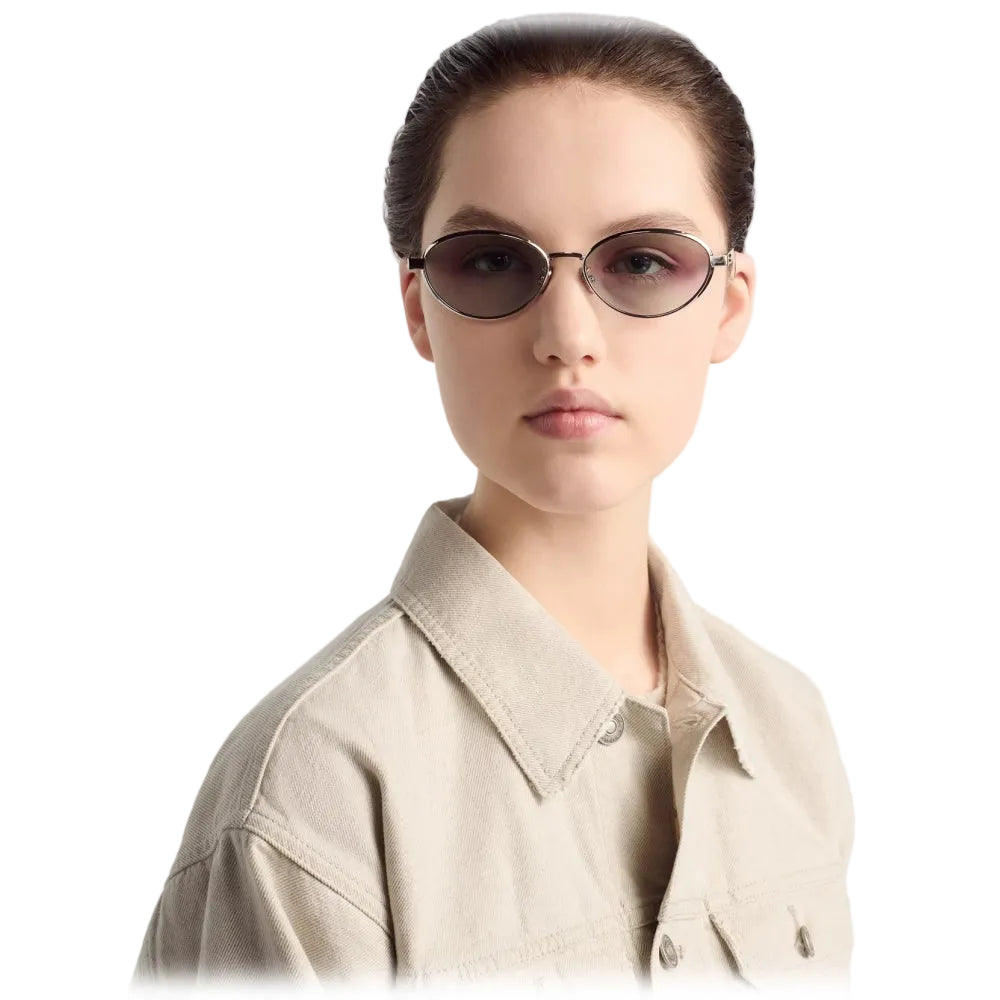 Dior Cannage R1U Round Sunglasses – Silver & Glacier Blue