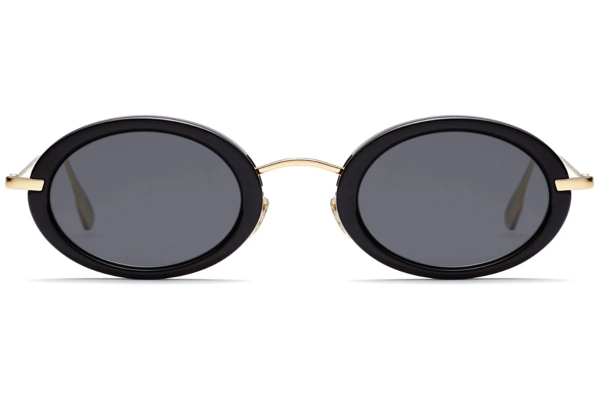 Christian Dior Round Black Sunglasses – Metal & Acetate Luxe Frame