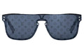 Sunglasses with a brand logo on a transparent background